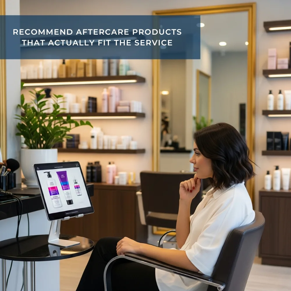 Beauty bot recommends color-protecting products after balayage
