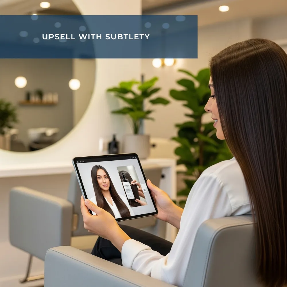 Beauty bot suggests keratin treatment after virtual hairstyle try-on