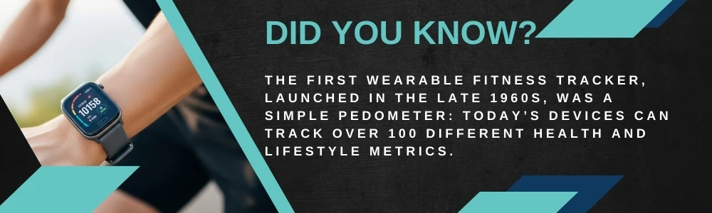 Modern fitness tracker on a cyclist's wrist, showing advanced health metrics