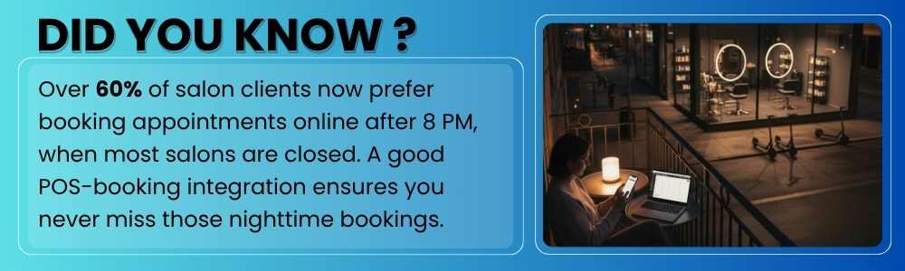 Sixty percent of salon clients book online after business hours