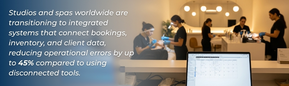 Spas cut errors 45% by adopting integrated booking and client systems