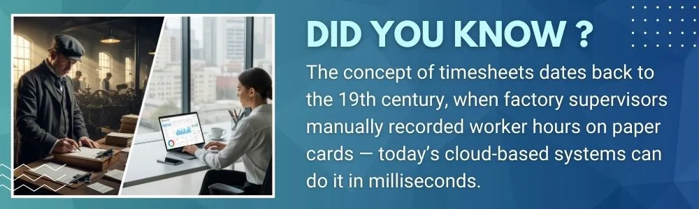 Factory supervisor recording hours on paper beside modern digital timesheet