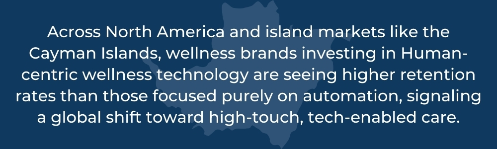 Wellness staff using technology to support personalized client care