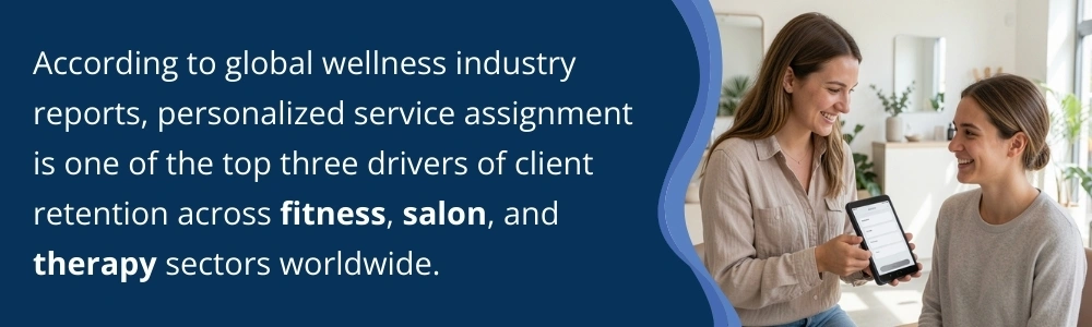 Personalized service assignment improves client retention