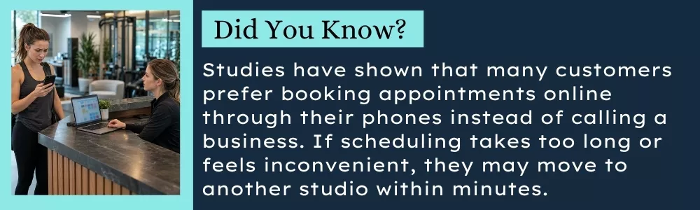 Customer use mobile for online booking option