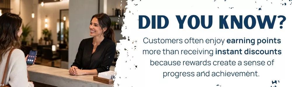 customers prefer earning points over instant discounts rewards
