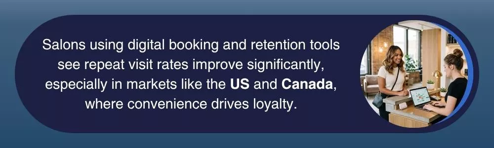 Digital salon booking tools increase client retention and repeat visits