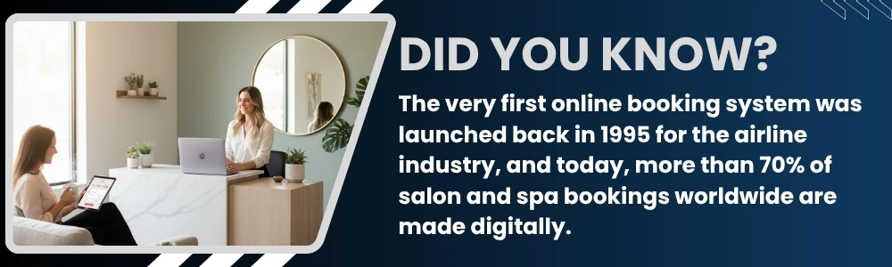 Over 70% of salon and spa bookings worldwide are now made online