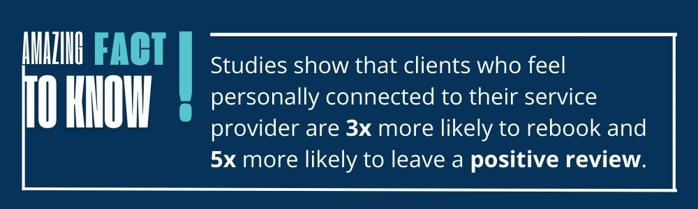 Clients with strong service relationships are more likely to rebook