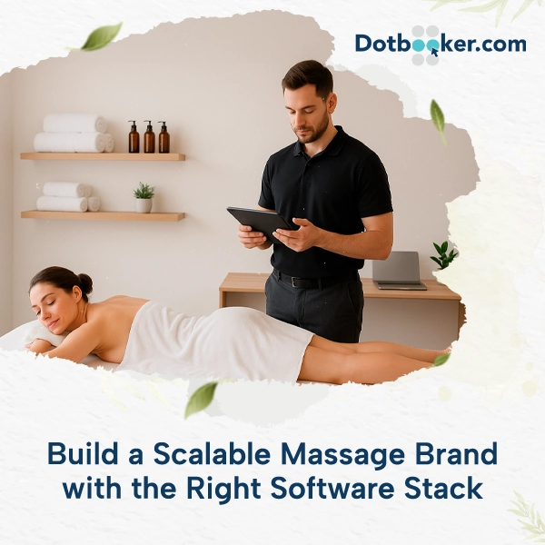 Pilates instructor managing class bookings with scheduling software in a studio