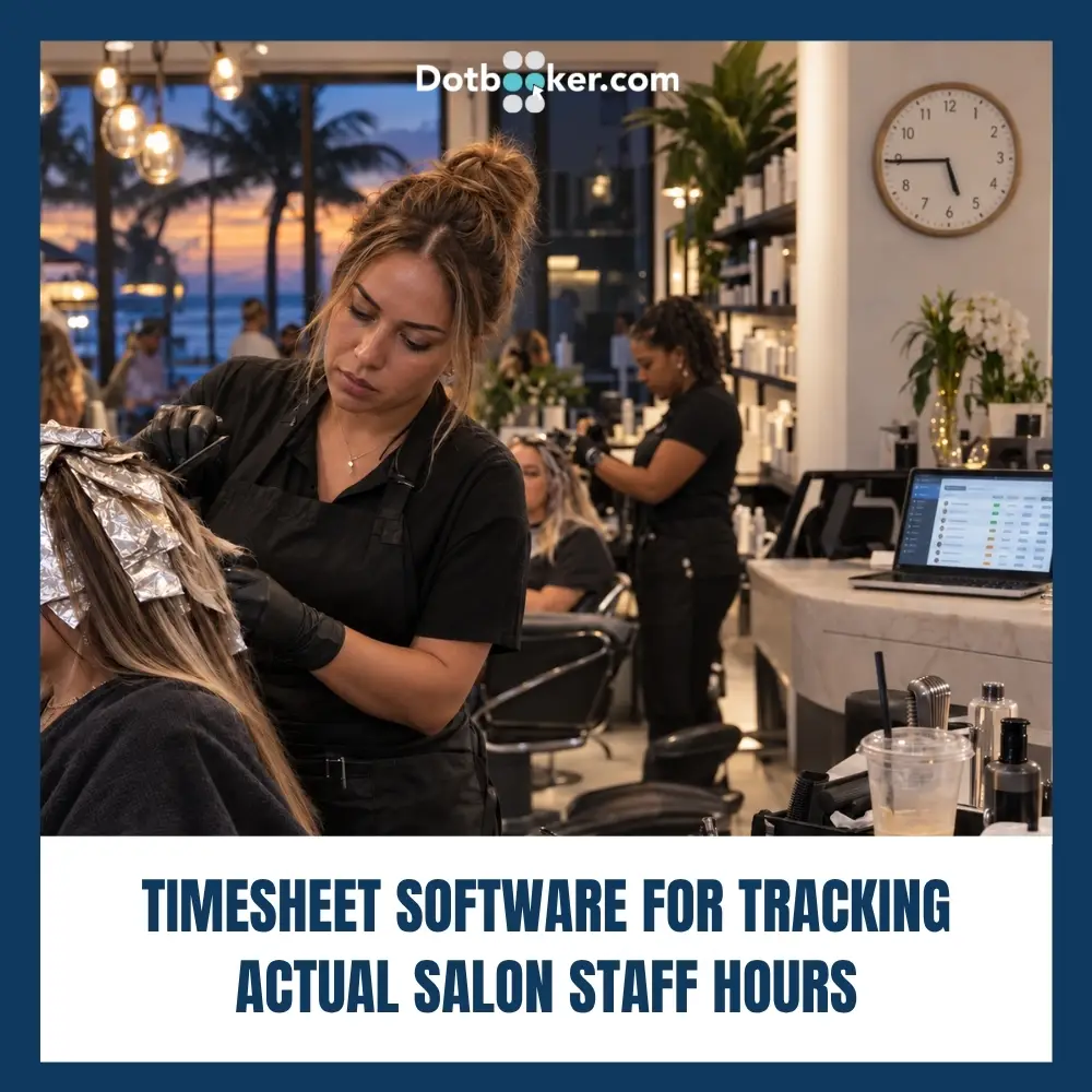 Timesheet software for tracking actual salon staff hours
