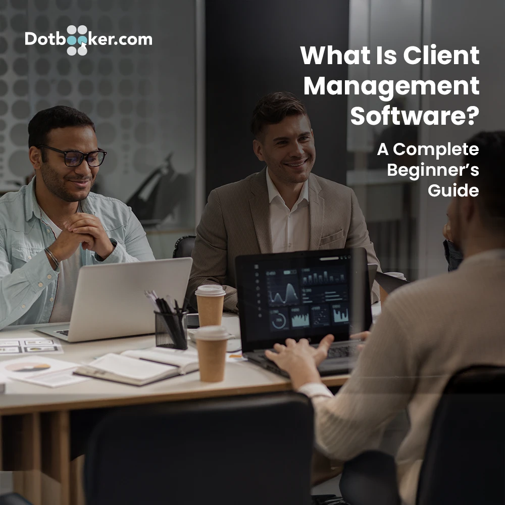 Spa receptionist using client management software to manage bookings