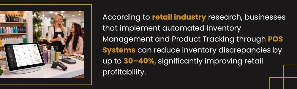 Retail POS systems for automated inventory management and product tracking